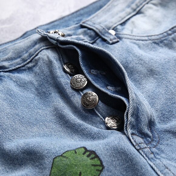 Chrome Hearts Logo Blue Jeans - Picture 4 of 10